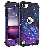BENTOBEN iPod Touch 7th Generation Case, iPod Touch 6th/5th Case, 3 in 1 Hybrid Hard PC Soft Rubber Heavy Duty Rugged Bumper Shockproof Phone Cover for iPod Touch 7th/6th/5th Generation, Purple
