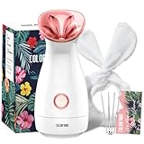 Colorfarm Facial Steamer Nano Ionic: Face Steamer Deep Cleaning Unclogs Pores - Humidifier Hot Mist Home Sauna Spa for Women Men Sinuses Moisturizing