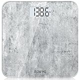RENPHO Mechanical Bathroom Scales, Highly Accurate Body Weight Scale with Lighted LED Display, Round Corner Design, 400 lb, Core 1S, Cement Pattern