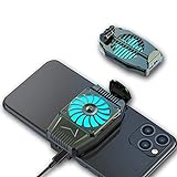 EATHNDY Mobile Phone Cooler Rechargeable Cooling Fan Cell Phone Radiator For Playing Games Watching Videos With LED Light, Compatible For iPhone & Android Smartphones (Shade)