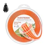 Eventronic Trimmer Line 0.095' Heavy Duty Weed Eater String Line, Round Weed Wacker String,280ft String Trimmer Line