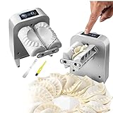 KOLENSA Electric Dumpling Machine, kitchen Pasta Ravioli Gnocchi Press Maker Gadgets in Automatic or Manual 2 mode, Free Spoon Small Brush for Filling and Greasing