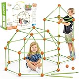 SpringFlower Fort Building Kit for Kids,STEM Construction Toys, Educational Gift for 3 4 5 6 7 8 9 10 11 12 Years Old Boys and Girls,Ultimate Creative Set for Indoor & Outdoors Activity,140 Pcs