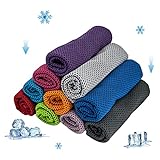 AWOWZ 10 Pack Microfiber Cooling Towels Ice Towel Workout Towel, Soft Breathable Sweat Towel for Sports, Yoga, Gym, Golf, Camping, Running, Fitness, Workout & More Activities