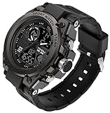 Yihou Men's Military Watch Outdoor Sports Electronic Watch Tactical Army Wristwatch LED Stopwatch Waterproof Digital Analog Watches