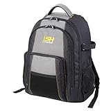 STEELHEAD 42-Pocket Multi-Function Heavy-Duty Tool Backpack, Laptop Compartment, Reinforced Bottom, Rubber Feet, Water Resistant, Back Support, Jobsite Ready: Electricians, Plumbers, Contractor, HVAC