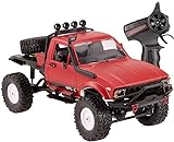 The perseids RC Truck 1/16 WPL C14 RC Rock Crawler 2.4G 4WD Remote Control Offroad Car RC Semi Trucks and Trailer All Terrain Cars, Racing Climber Vehicles RTR Ideal Gift for Kids and Adults