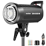 Godox SK400II-V 400Ws Photo Studio Strobe Flash Monolight Light with Bowens Mount & 10W LED Modeling Lamp for Studio, Shooting, Location and Portrait Photography (SK400II Upgraded Version 110 to 120V)