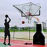 ZIMGOD Hanging Basketball Return Attachment for Hoop, Metal Basketball Shot Returner Net System, Basketball Rebounder Attachment for Ball Shot Trainer