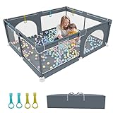 Extra Large Baby Playpen, Large Play Pens for Babies and Toddlers, (71x59x26inch) Baby Play Yards with Anti-Slip Base, Sturdy Kids Indoor & Outdoor Activity Center, Baby Fence with Breathable Mesh