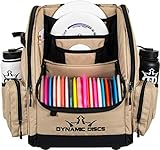 Dynamic Discs Commander Backpack Disc Golf Bag | 20 Disc Capacity | Two Deep Storage Pockets | Two Water Bottle Holders | Frisbee Disc Golf Backpack Bag (Sandstone)