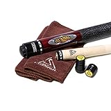 Black Scorpion CUESOUL 2-Piece 57 Inch Pool Cue Stick 19-21oz Billiard cue with 13mm Cue Tips with Cleaning Towel & Joint Protector（C.QG.CSPC035） (CSPC012)