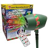 Star Shower Ultra 9 Outdoor Laser Light Show with Remote, AS-SEEN-ON-TV, New 9 Unique Patterns, Showers Home w/Thousands of Lights, 3 Color Combinations, Motion or Still, Up to 3200 Sq Ft
