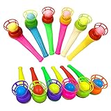 PPXMEEUDC 30PCS Ball Blowing Toy Floating Blow Pipe Balls for Kids Boys Girls Toys Blowing Ball Party (Random Color)