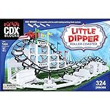 CDX Blocks: Little Dipper - 324 Pcs, Building Brick Set, Gravity Powered Roller Coaster Model, Promotes STEM Learning