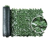 SEKKVY 39' x 118' Artificial Hedges Faux Ivy Privacy Fence Screen Peach Leaves Panels with Mesh Backing - Vine Decoration for Outdoor Decor, Garden, Yard