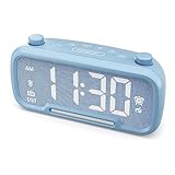 Mesqool Digital Alarm Clock Radio with 2 USB Chargers,Bluetooth Speaker, FM Radio,Night Light,5-Level Dimmer,Adjustable Volume,12/24H,Snooze,Battery Backup,Loud Clock for Heavy Sleepers Adults