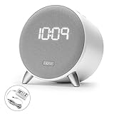 iHome Bluetooth Alarm Clock with 5W USB Charger, Dimmable LED Clock Display and Dual Alarms, Ideal for Bedroom, Home Office and Dorm Room