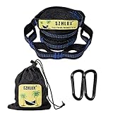 SZHLUX Hammock Straps for Trees - Set of Two 10ft Long, with 38 Loops & 2 Carabiners| Essential Hammock Accessories