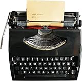 ADORZ Mechanical English Typewriter, Old-Fashioned Traditional Portable Manual Typewriter, for Notes or Letters or Creative Writing, Writers Literary Gift