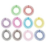 Glamlily 90s Zig Zag Circle Headbands with Teeth for Women (10 Colors, 20 Pack)
