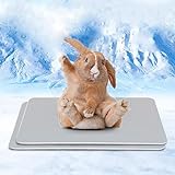HZxoAxo 2PCS Rabbit Cooling Pads - 11.8 x 7.9 in,Self Cool Bite Resistance Bunny Cooling Mat Ice Bed for Small Animals Hamster Guinea Pig Chinchilla Kitten Puppy
