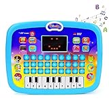 1 2 3 Year Old Boy Learning Toy,Educational Preschool Pad for Kids Boys Interactive Electronic Toy for 1-3 Year Old Baby Early Development Toy Gift for Boy Girl Kid 12m 18month (Blue)