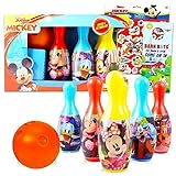 Mickey Mouse Toys and Games Bundle Mickey Playset - Disney Mickey Mouse Bowling Set Mickey Games for Toddlers Kids (Mickey Mouse Merchandise)