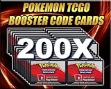 200 Booster Pack Code Pokemon Card Lot - Online Game PTCGO
