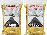 Safe Step Rock Salt/Halite Standard 3300 Ice Melter Non-Corrosive Safe for Concrete Sidewalks, Driveway Pavement- 2 Bags of 25 lb (Rock Salt 2pk)