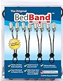 Bed Band Not Made in China. 100% USA Worker Assembled.. Bed Sheet Holder, Gripper, Suspender and Strap. Smooth any Sheets on any Bed. Sleep Better. Patented.,Black,1 Pack (4 Bands)