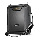 30W Voice Amplifier Wireless Microphone, SHIDU Classroom Microphone for Teachers Wireless Bluetooth Voice Speaker Portable PA Systems Speaker for Teachers,Classroom, Meetings and Outdoors