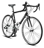 Schwinn Phocus 1400 Adult Road Bike, Mens and Womens, 14-Speed Drivetrain, 53cm/Large Aluminum Frame, 700c Wheels, Drop Bar Handlebars, Black