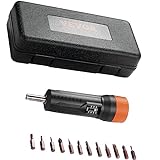 VEVOR Torque Screwdriver, 1/4' Drive Screwdriver Torque Wrench, Driver Bits Set with View Window, 10-70 in-lbs Torque Range, 1 in-lb Increment Torque Screwdriver with Bits & Case, Magnetic Function