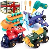 KODATEK Take Apart Toys for 4 5 6 7 8 Year Old Boys Girls, with Engine & Electric Drill Tool, Kids Tool Set Play STEM Building Toys, Learning Construction Toys