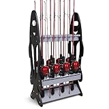Redneck Convent Fishing Rod Holder - Fishing Gear Pole Holder for 16 Rod and Reel Combos - Vertical Fishing Rod Rack Floor Storage
