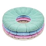 Zhi Kexin 4pcs Bathroom Soft Toilet Seat Cover Pads, Thicker Warmer Washable,Stretchable,Easy Installation Cushion Lid Covers（Grey,Green,Pink,Blue）