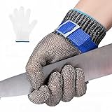 ARCLIBER Level 9 Cut Resistant Glove Stainless Steel Wire Metal Mesh Butcher Glove for Meat Cutting Oyster Shucking Chopping and Peeling