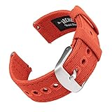Archer Watch Straps - Canvas Quick Release Replacement Watch Bands (Tangelo Orange, 20mm)