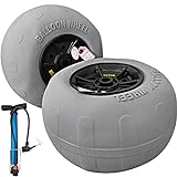 VEVOR Beach Balloon Wheels, 13' Replacement Sand Tires, TPU Cart Tires for Kayak Dolly, Canoe Cart and Buggy w/Free Air Pump, 2-Pack