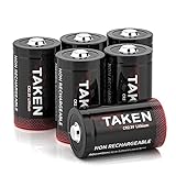 Taken CR2 Battery, 6 Pack High Power Lithium-Battery Non-Rechargeable for Golf Rangefinder Video Photo Cameras Equipment Lighting【10-Year Shelf Life】
