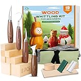 IMYMEE Wood Whittling Kit for Beginners-Complete Whittling Set with 4pcs Wood Carving Knives & 8pcs Basswood Wood Blocks-Perfect Wood Carving Kit Set-Includes Wood Carving Tools for Adults and Kids