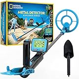 NATIONAL GEOGRAPHIC Metal Detector for Kids - 7.4' Waterproof Metal Detector Coil, Lightweight Gold Detector with Pinpoint Function & LCD Display, Beach Metal Detector (Amazon Exclusive)
