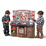 Step2 Big Builders Pro Kids Workbench – Includes 45 Toy Workbench Accessories, Interactive Features for Realistic Pretend Play – Indoor/Outdoor Kids Tool Bench – Dimensions 34' H x 38.5' W x 27.5' D