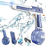 BoomCaCa Electric Water Gun, Automatic Electric Water Guns Pistol Up to 32 FT Range, One-Button Powerful Squirt Guns for Kids & Adults Outdoor Summer Swimming Pool Party Beach Activity