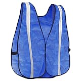 KAYGO Reflective High Visibility Safety Vest, KG0008-10 Silver Stripe, for Men and Women,blue