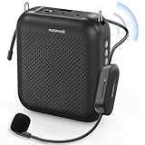 NORWII Wireless Voice Amplifier with UHF Wireless Microphone Headset, 10W 4000mAh Portable Rechargeable PA System Voice Amplifier Wireless for Teachers, Meetings, Promotions and Outdoors (Black)