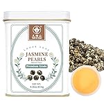 TIAN HU SHAN Jasmine Tea Jasmine Dragon Pearls Green Tea Loose Leaf 4oz (114g) Tin