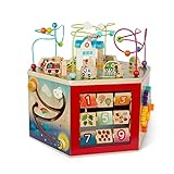 Battat – Wooden Activity Cube – City-Themed Activity Center – Educational Toys- Wooden Toys For Toddlers And Kids- 1 year +