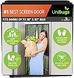 UnBugs Magnetic Screen Door - Reinforced Self-Seal Keeps Bugs Out; Breeze in - Hands Free, Pet & Kid Friendly - Fits Doors up to 38 x 82 Inches MAX, by iGotTech
